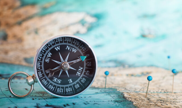 Compass,On,Map.