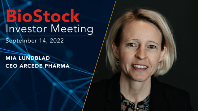 Arcede Pharma presenteras av vd Mia Lundblad_BioStockInvestorMeeting