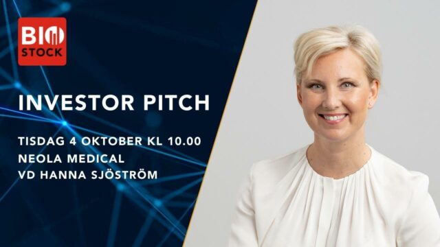 Neola Medical presenterar på BioStock Investor Pitch