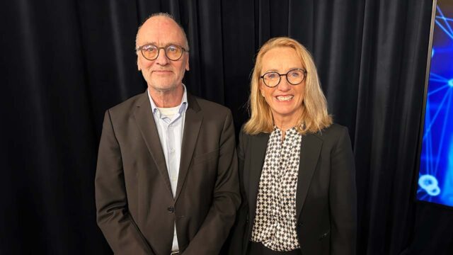 BioSergen CEO Tine Kold Olesen and CFO Niels Laursen in BioStock Studio